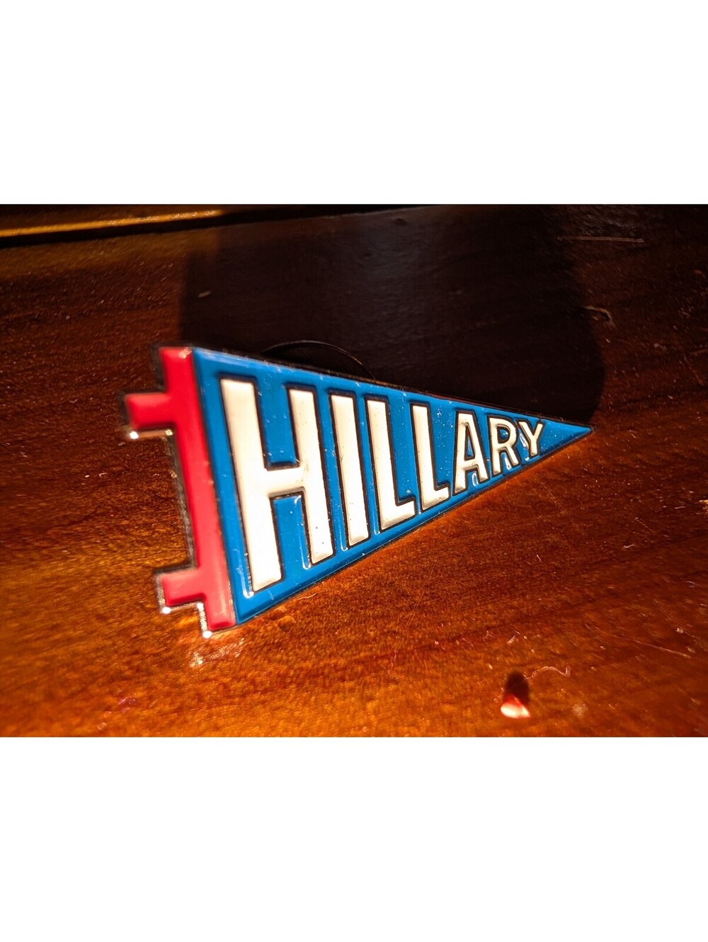 Vintage Hillary Campaign Enamel Pin